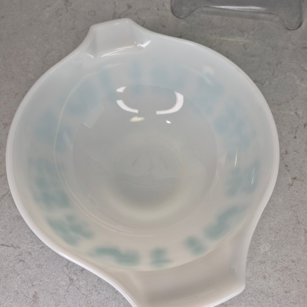 Pyrex Mixing Bowls Butterprint Amish 3 Piece Set Turquoise White - Picture 10 of 16